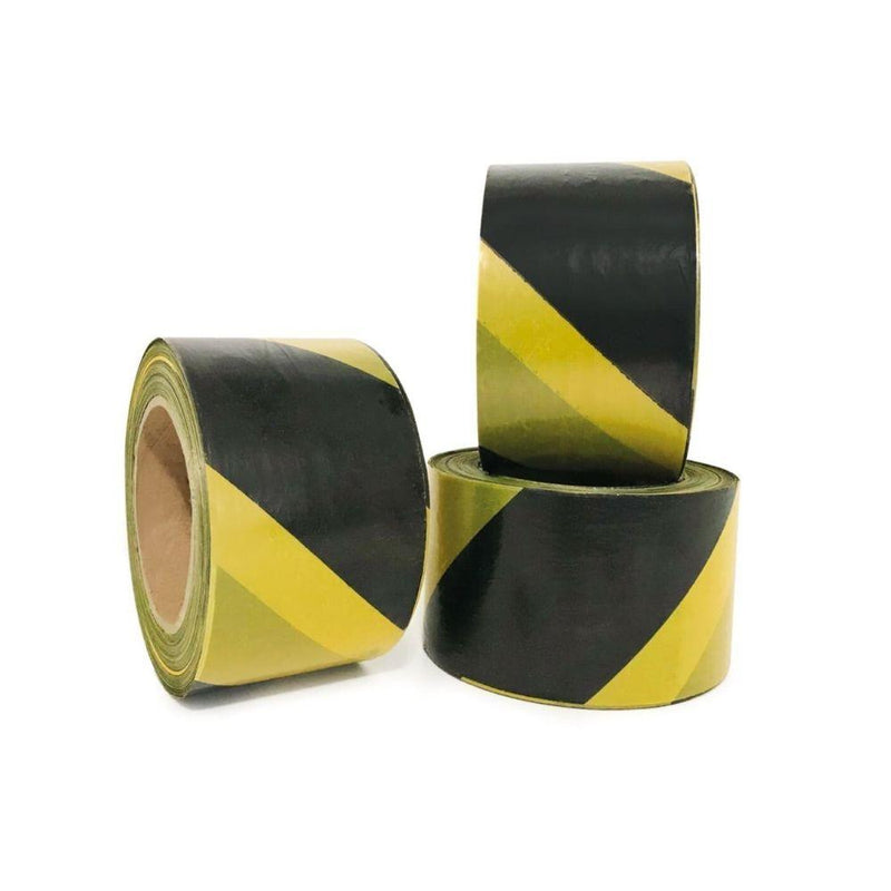 Fita Zebrada Preta/Amarela Para Sinalização