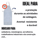 Avental De Raspa Soldador Sem Emenda 1,00 X 0,60