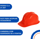 Capacete De Segurança Acoplado Abafador e Protetor Facial